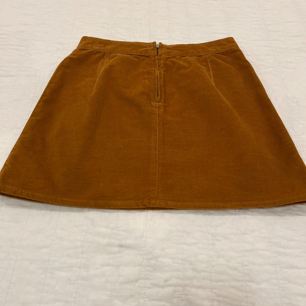 ASOS Corduroy Mustard Color Mini Skirt--US Size 8 - Picture 3 of 6